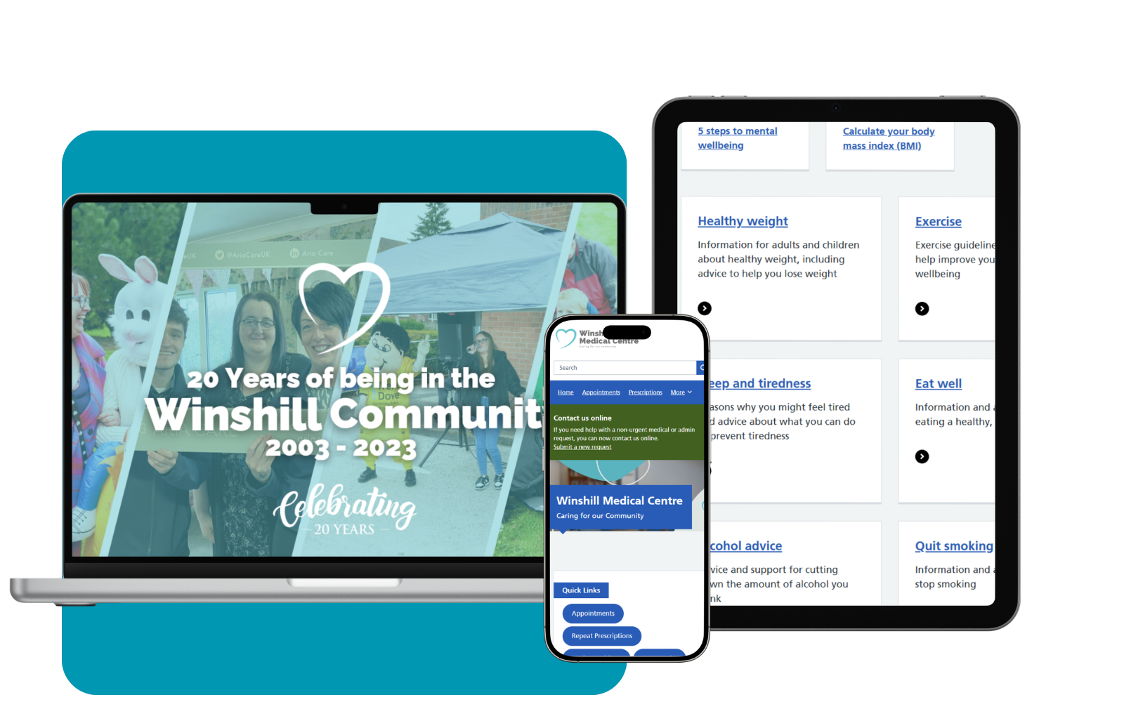 Work delivered by Simpliy Primary Care for Winshill Medical Centre